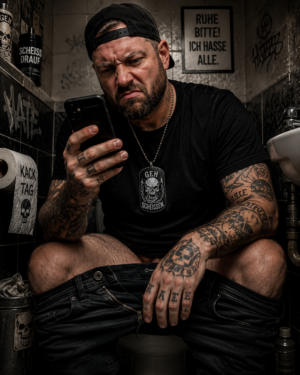 Dog Tag Geh Scheißen | Lustiger Statement Anhänger für Biker & Rocker