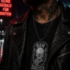 Dog Tag Geh Scheißen | Lustiger Statement Anhänger für Biker & Rocker
