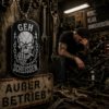Dog Tag Geh Scheißen | Lustiger Statement Anhänger für Biker & Rocker
