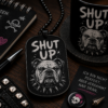 c8e07090-fe25-46a4-bcb5-8e36de5b1bde Dogtag Anhänger – SHUT UP | Bulldog Edition mit Stachelhalsband