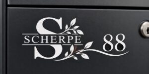 Personalisierter Briefkastenaufkleber mit Name & Hausnummer